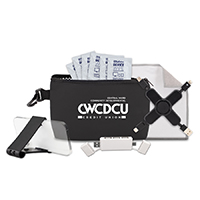 10 pcs Cleaning and Charging Tech Kit in Black Mesh Zipper Pouch